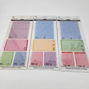 Ellison Sizzix Embossing Folders Spring/Summer/Winter - Lot of 3 Sets NEW